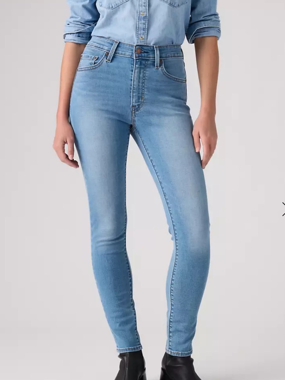 👗Levi's 721 Light Blue Women's Skinny Jeans - High Rise